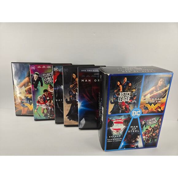 DC 5 Movie DVD Boxset: Suicide Squad | Man of Steel | Wonder Woman + More | Lot - Picture 1 of 4